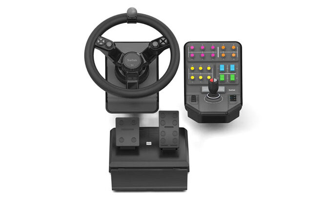 Conjunto Logitech G Saitek Heavy Equipment Volante + Pedales PC image number 5