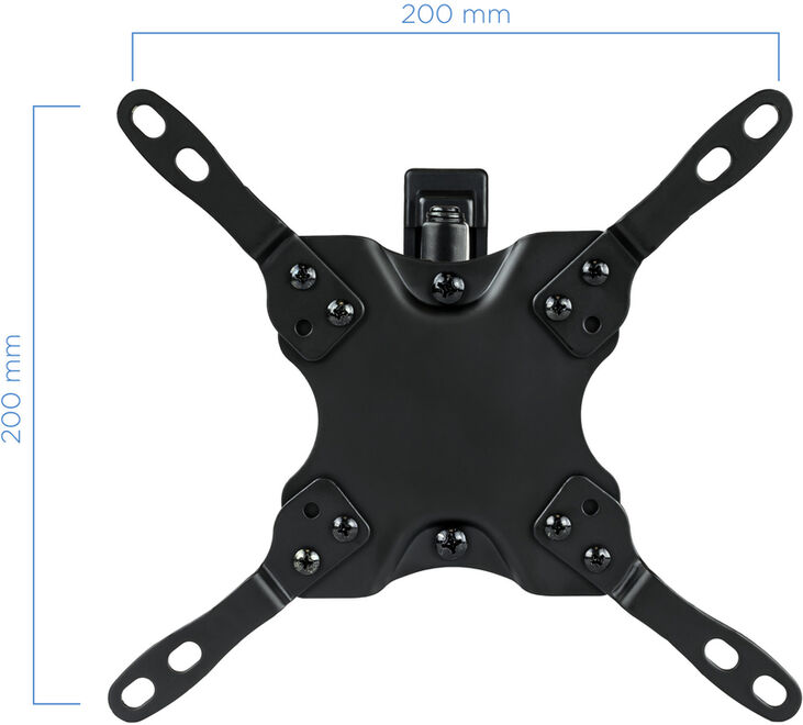 Soporte de Pared Tooq Tilt e GiRatónrio 3 Pivots 13" a 42" Max. 20Kg Negro image number 2