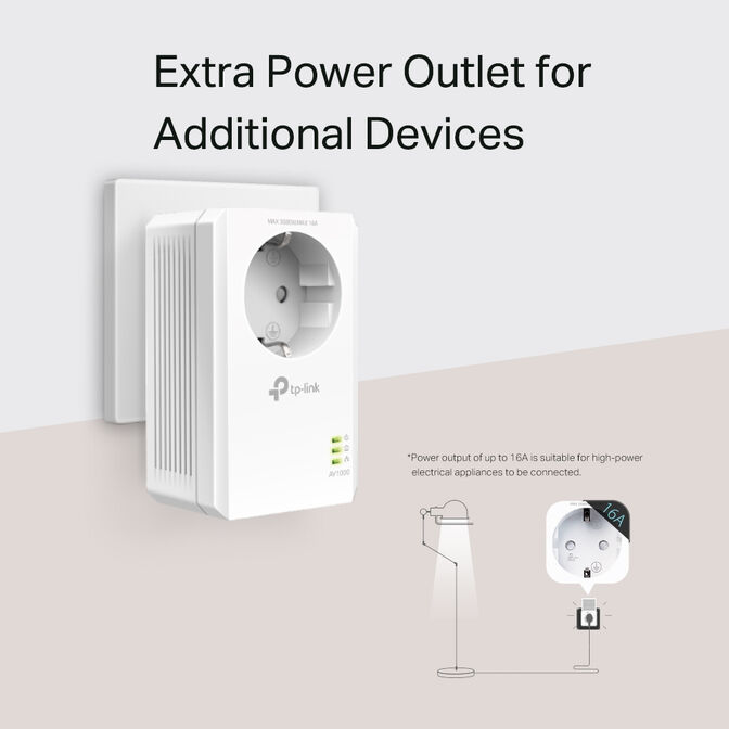 Powerline TP-Link TL-PA7017P KIT AV1000 Homeplug AV2 Gigabit Passthrough image number 5