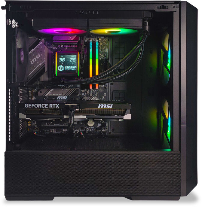 Ordenador King Mod Gamer-PC Ryzen 7 7800X3D 32GB DDR5 1TB RTX 5070 Ti WiFi W11 image number 2