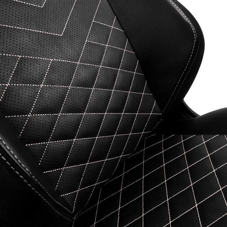 Silla noblechairs HERO - Negro / Blanco Platina image number 1