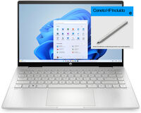 HP Pavilion x360 2-in-1 Laptop 14-ek1026np Intel&reg; Core&trade; i5 i5-1335U H&iacute;brido (2-en-1) 35,6 cm (14") Pantalla t&aacute;ctil Full HD 16 GB DDR4-SDRAM 512 GB SSD Wi-Fi 6 (802.11ax) Windows 11 Home Plata