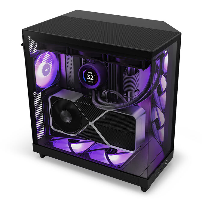 Torre ATX NZXT H6 Flow RGB Negro Cristal Templado image number 12