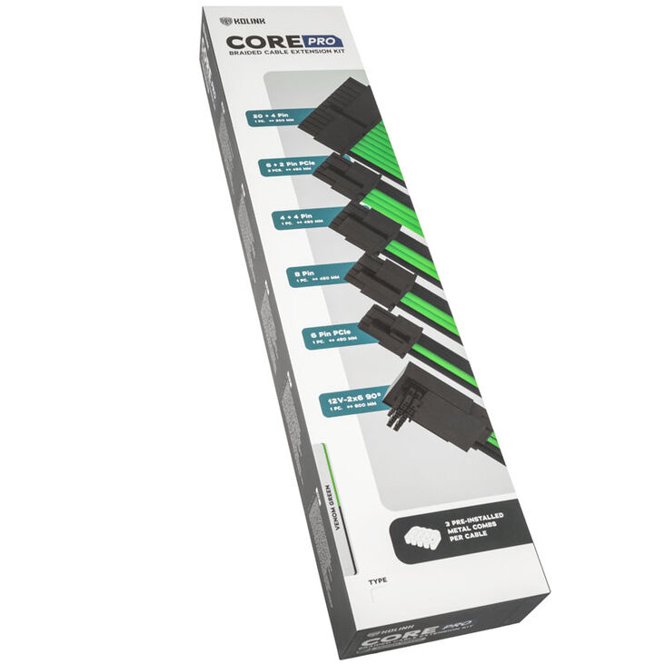 Kit Extensión Kolink Core Pro 12V-2x6 Type 2 - Venom Green image number 3