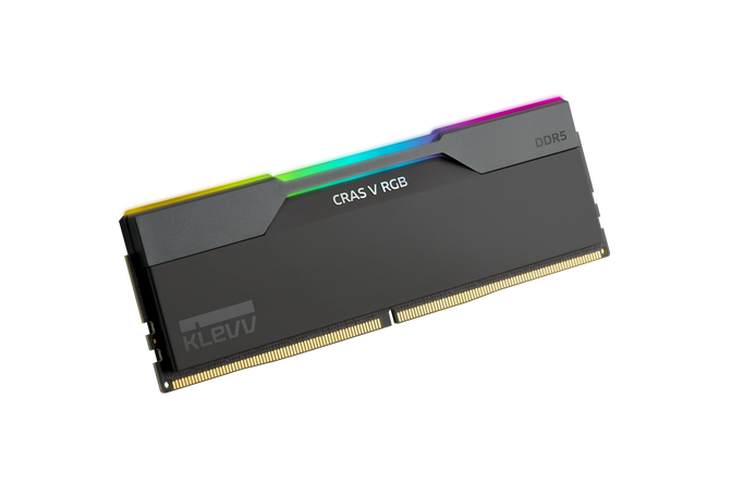 KLEVV Kit 32GB (2 x 16GB) DDR5 CRAS V 6400MHz CL30 RGB Obsidian Black (Intel XMP/AMD Expo) image number 3