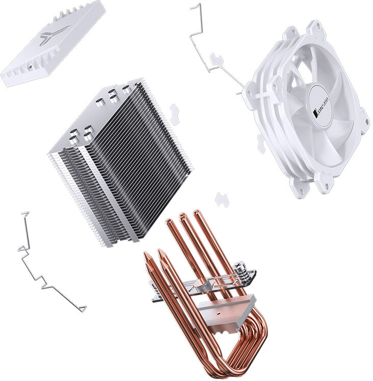 Ventilador CPU Jonsbo CR-1400E ARGB Blanco - 92mm image number 6