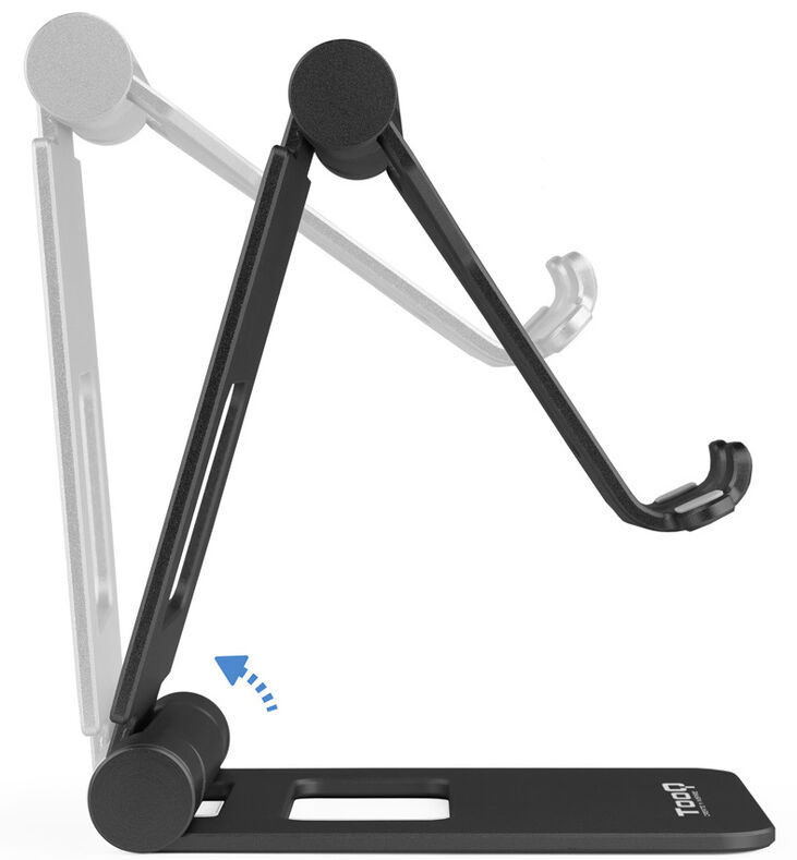 Soporte Mesa Tooq Ajustable p/ Smartphone/Tablet Max. 10" Negro image number 4
