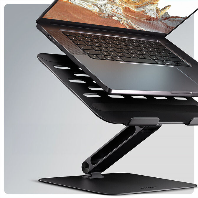 Soporte Elevat&oacute;rio AXAGON STND-LQB  para Port&aacute;tiles Ajustable Aluminio Negro image number 1