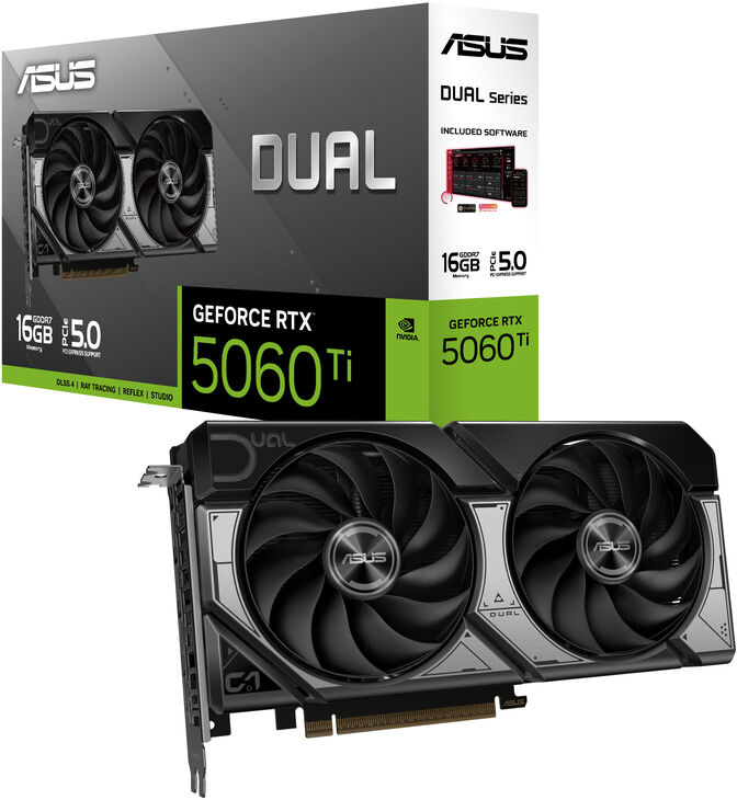 Tarjeta Gr&aacute;fica Asus GeForce&reg; RTX 5060 Ti Dual 16GB GDDR7 DLSS4 image number 0