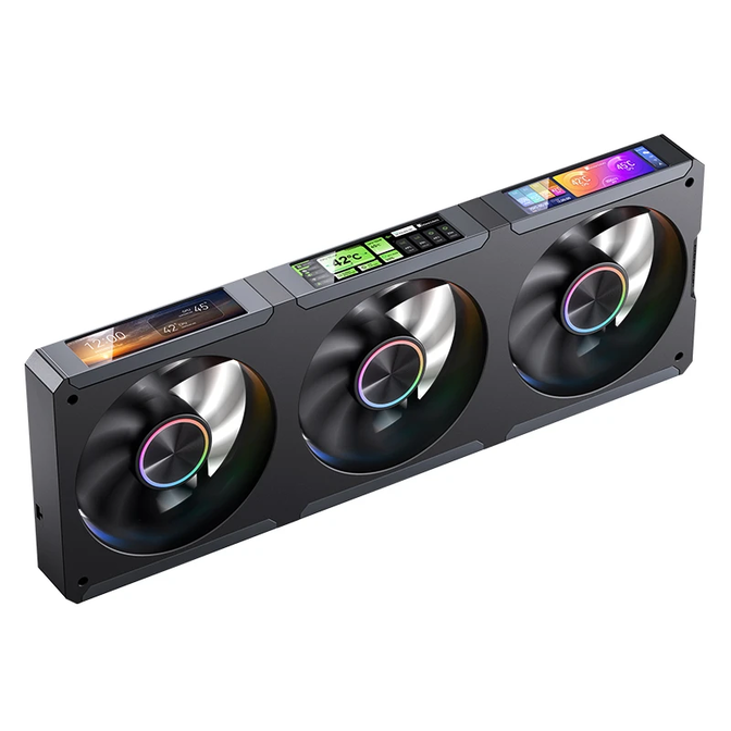 Ventilador Jonsbo ZC-360B ARGB PWM Preto - 120mm 3xScreens (3PACK) image number 0