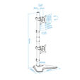Soporte de Mesa Gaming Tabletop Tooq Doble (Vertical) Tilt e Altura Ajustable 17" a 32" Max. 9kg Negro image number null