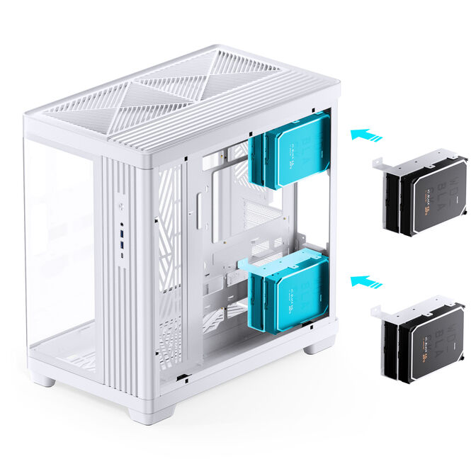 Caja ATX Jonsbo TK-4 Vidrio Tempelado Blanco image number 7