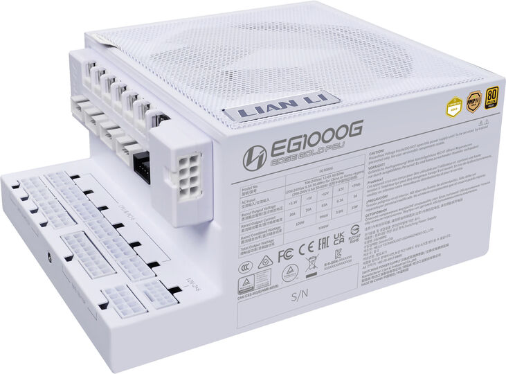 Fuente Modular Lian Li Edge 1000W 80+ Gold Blanca image number 0