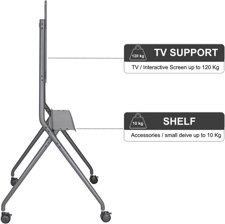 Soporte Móvil Ewent EW1542 TV Mounting Bracket XL 50" - 86" image number 4