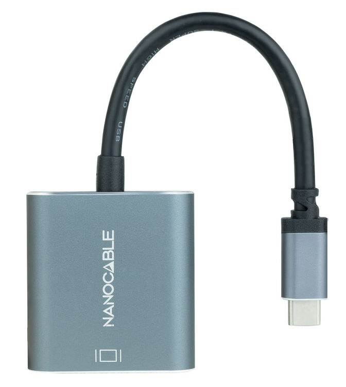 Adaptador NanoCable USB-C para DVI-D 15 CM Gris image number 0