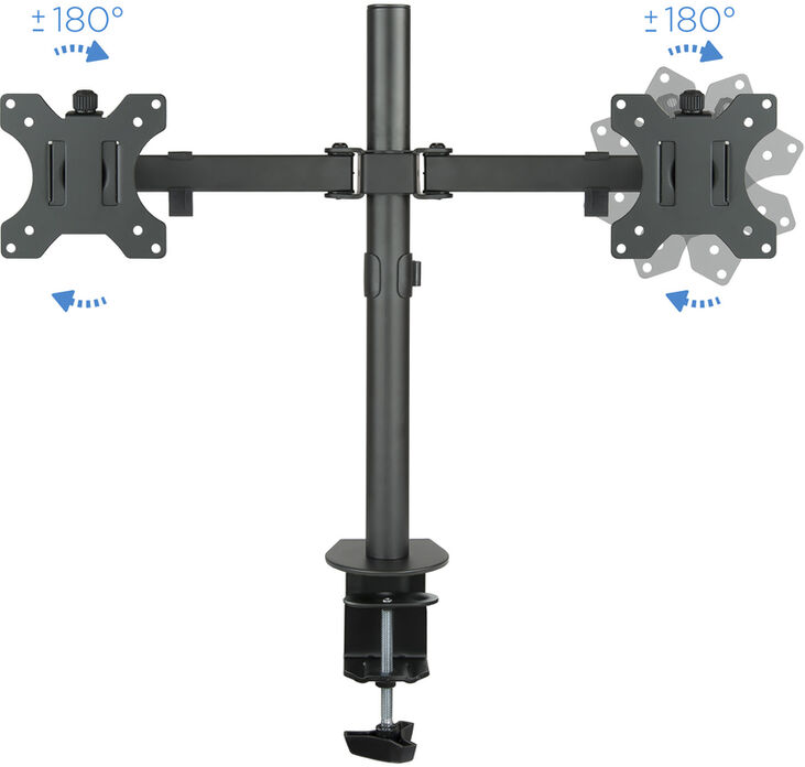 Soporte de Mesa Tooq Doble Tilt e GiRatónrio e Altura Ajustable 13" - 32" 8Kg Negro image number 2