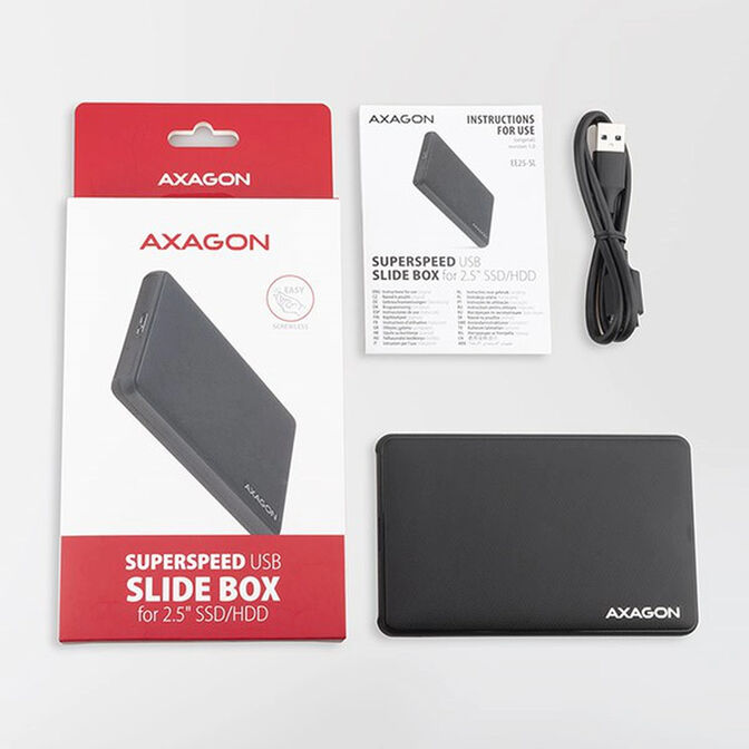 Caja Externo AXAGON EE25-SL 2.5" USB 3.0 / SATA III - USB-A image number 1