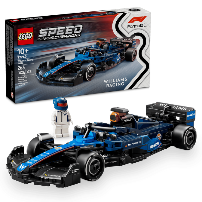 LEGO Speed Champions: Coche de Carreras Williams Racing FW46 F1, 263 Piezas (77249) image number 0