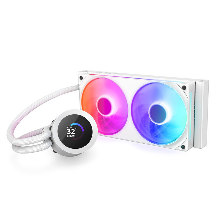 Kit de Refrigeración Líquida CPU NZXT Kraken 240 V2 RGB Blanco image number 1