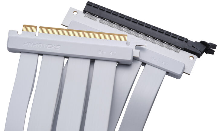 Cable Phanteks PCI-E 4.0x Tira Riser 16 90 Graus,22cm Blanco image number 2