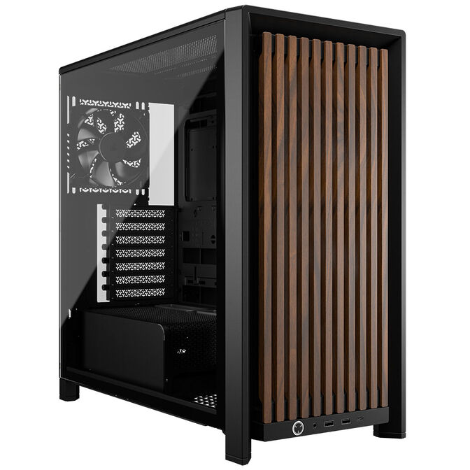 Torre E-ATX Corsair 4000D RS Wood Black Walnut Cristal Templado image number 0