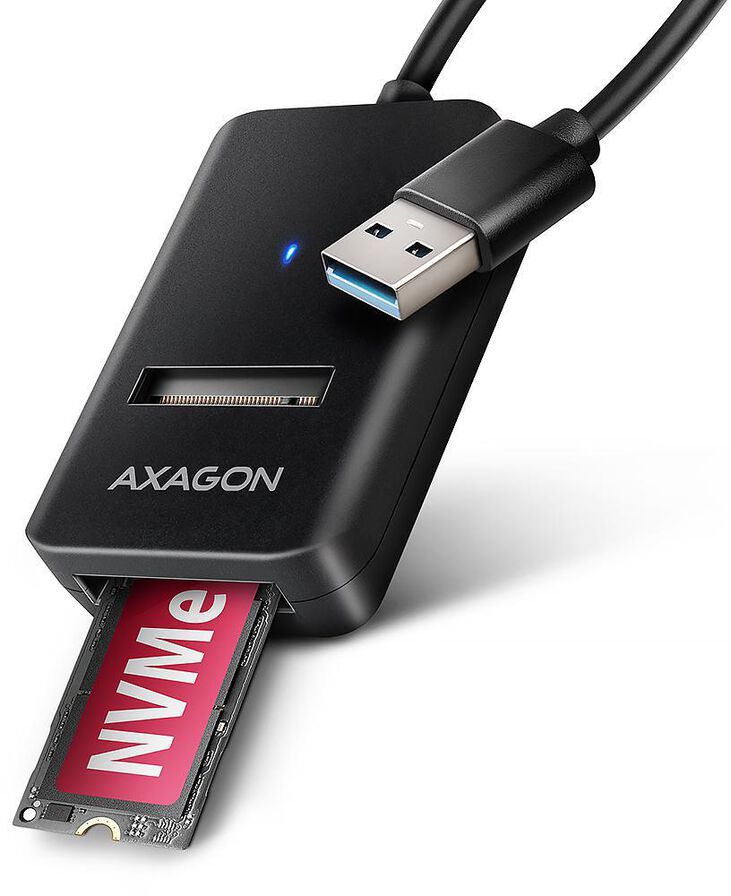 Adaptador AXAGON ADM2-AM USB-A 3.2 Gen2 - 1x NVMe/SATA SDD image number 0
