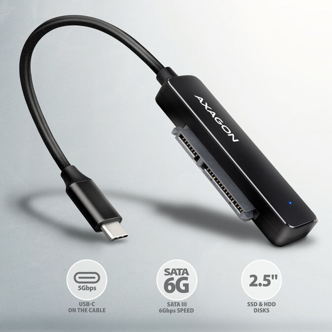 Adaptador AXAGON ADSA-FP2C FASTPort2 USB-C 3.2 Gen1 - SATA 6G 2.5" HDD/SSD image number 1