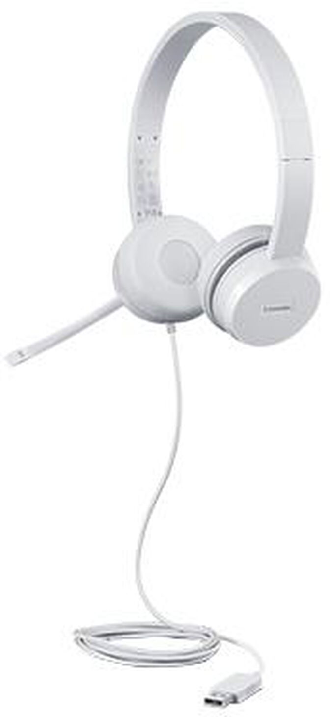 Headset Lenovo 110 Stereo Branco USB image number 0