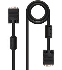 Nanocable CABLE SVGA CON FERRITA, HDB15/M-HDB15/M, 15 M