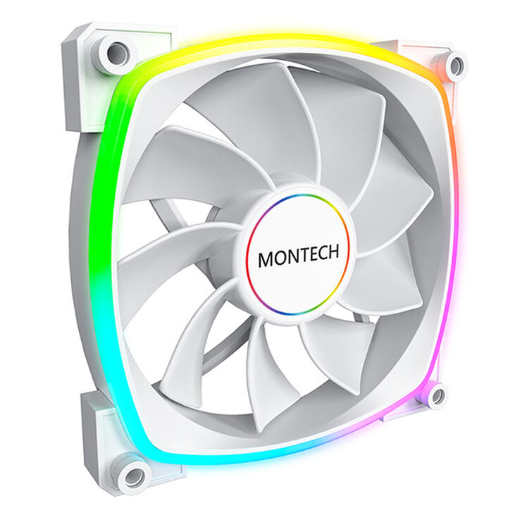 Ventilador Montech RX140 PWM ARGB PWM 140mm Blanco (Reversed Fan Blades) image number 1