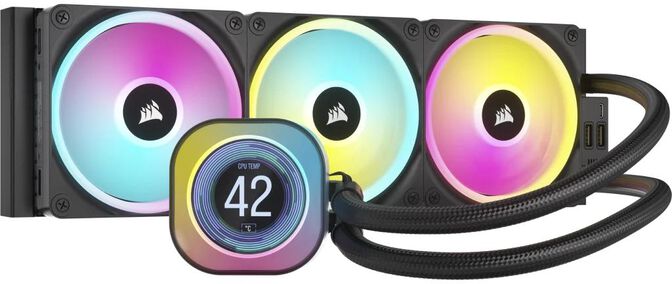 Refrigeraci&oacute;n L&iacute;quida CPU Corsair iCUE LINK H150i LCD 360mm Negro image number 0