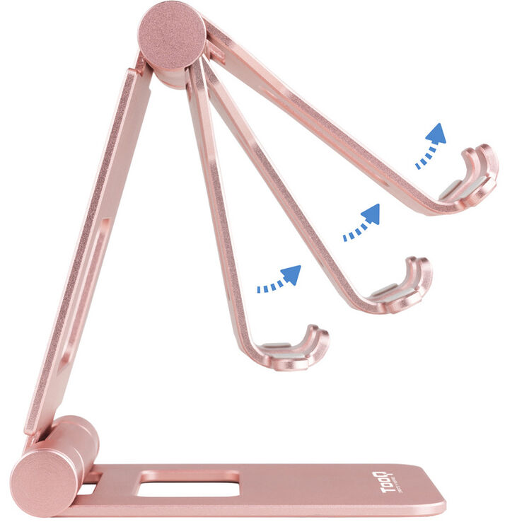 Soporte Mesa Tooq Ajustable p/ Smartphone/Tablet Max. 10" Rosa image number 3