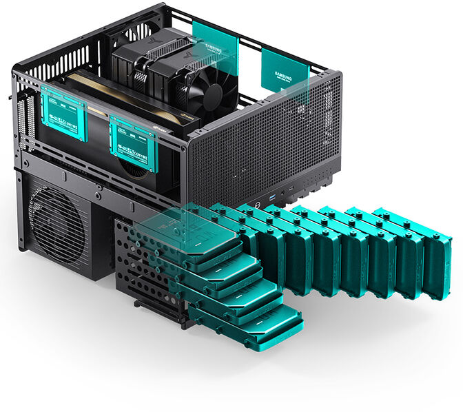 Caja E-ATX Jonsbo N5 Preto image number 3