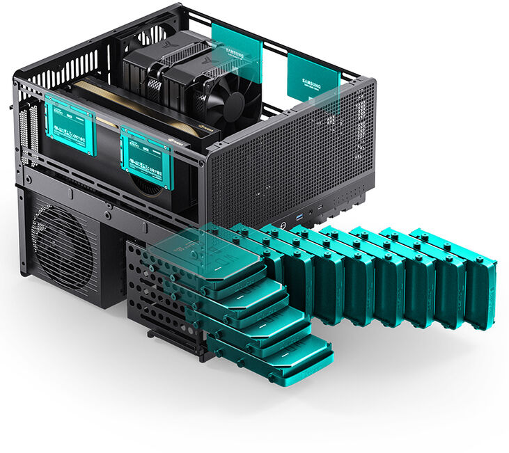 Caja E-ATX Jonsbo N5 Preto image number 3