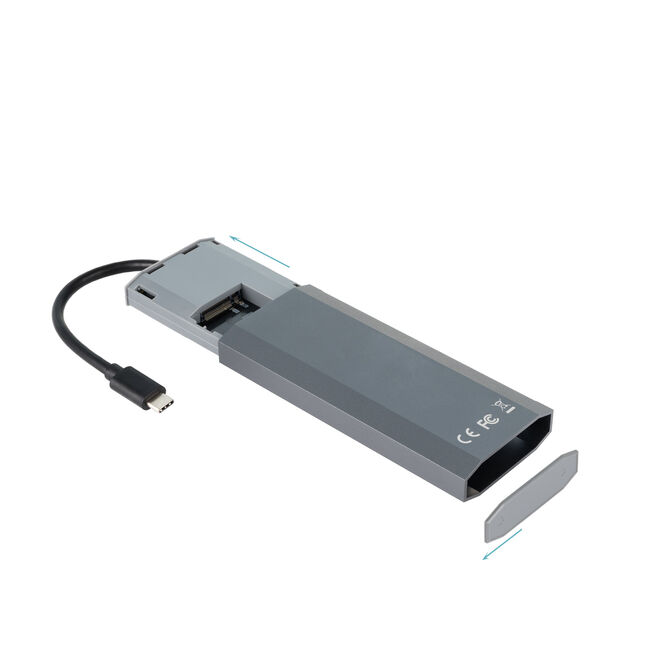 Caja SSD con HUB Tooq TQE-2241G M.2 NGFF/NVMe USB3.2 Gen 2 image number 2