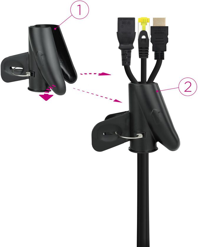 Organizador de cables flexible Nanocable 25 mm 3 M Negro image number 1