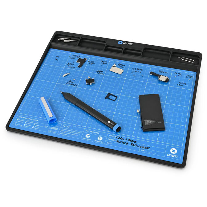 Alfombrilla de Organiza&ccedil;&atilde;o y projecto iFixit Magn&eacute;tico com Caneta, ESD Safe image number 1