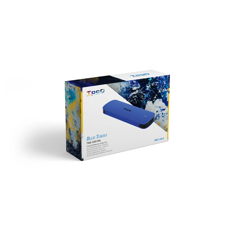 Tooq Caja SSD M.2 NGFF/NVMe SSD USB 3.1 Gen 2 Aluminio Azul image number 2