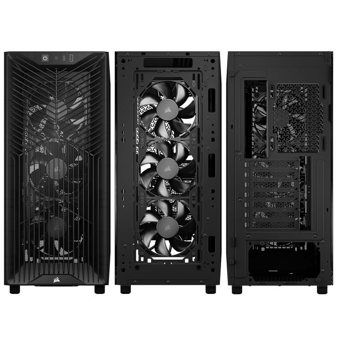 Torre ATX Corsair 3200D RS Perfomance Smoke Cristal Templado image number 2