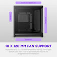 Torre ATX NZXT H6 RGB+ Negro Cristal Templado image number null
