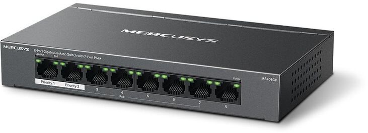 Switch SOHO Mercusys MS108GP 8 Portas Gigabit UnManaged PoE+ image number 1