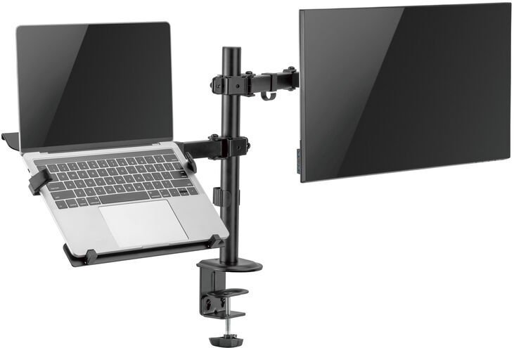 Soporte de Monitor + Portátil Ewent EW1519 Desk Mounting 13" - 32" Articulado Negro image number 4