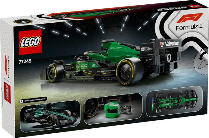 LEGO Speed Champions: Coche de Carreras Aston Martin Aramco F1 AMR24, 269 Piezas (77245) image number 1
