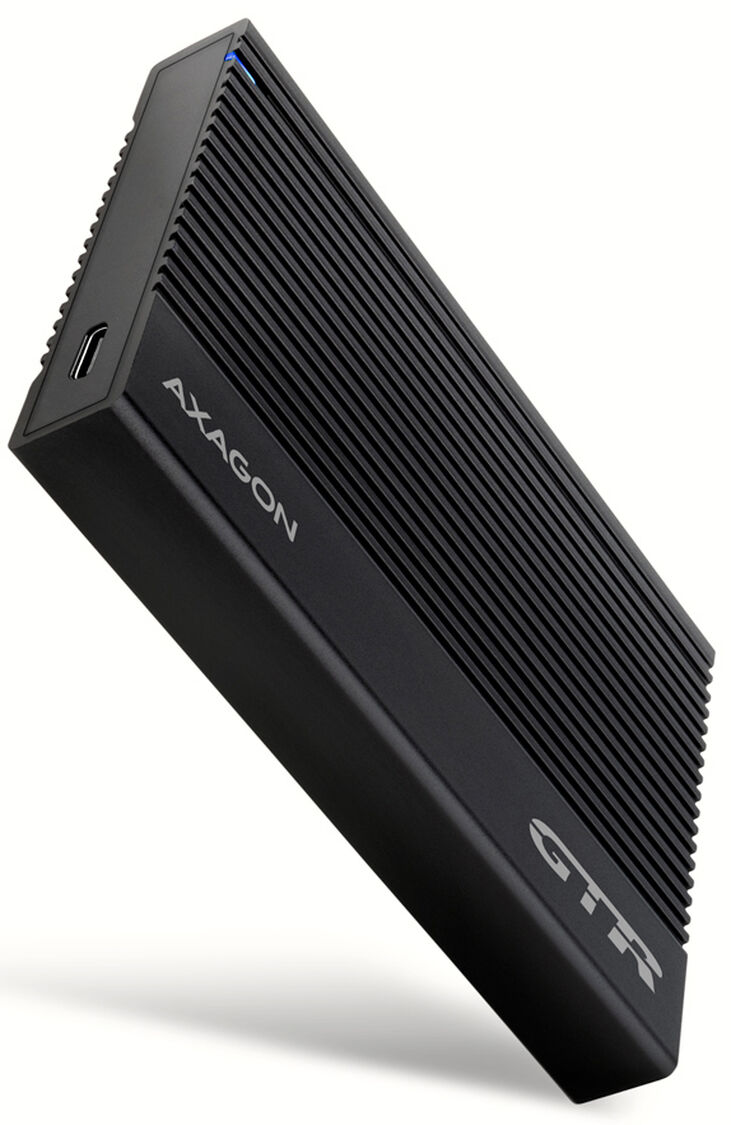 Caja Externo AXAGON EE25-GTR USB-C 3.2 Gen 2 - SATA 6G, 2.5" Externol RIBBED box BLACK image number 0
