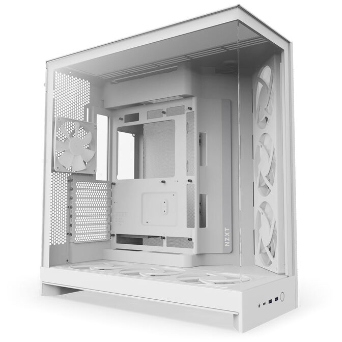 Torre E-ATX NZXT H9 Flow RGB+ Blanca (2025) Cristal Templado image number 2