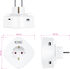 Cargador Tomas NanoCable 2 USB A / 1 USB-C y Tomas integrada image number null