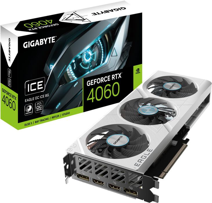 GIGABYTE GeForce RTX 4060 EAGLE OC ICE 8G NVIDIA 8 GB GDDR6 image number 0