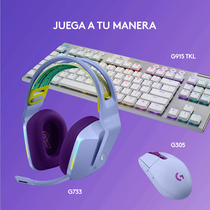 Auriculares Logitech G733 RGB Lightspeed Wireless Lila image number 7