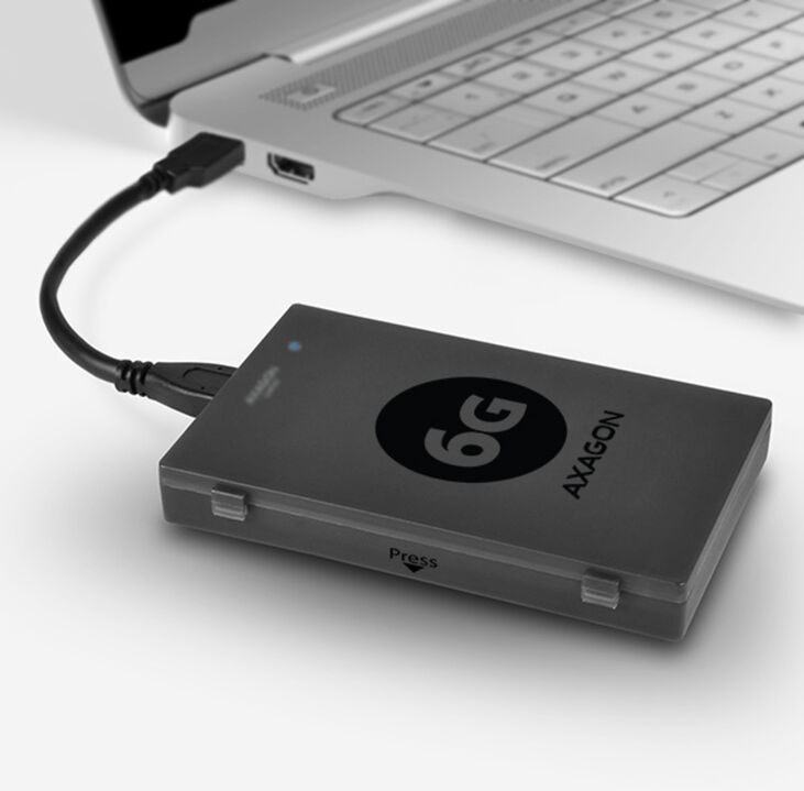 Adaptador AXAGON ADSA-1S6 SLIMPort6, USB 3.0, 2,5" SSD/HDD, SATA 6G - Caja Incluída image number 7