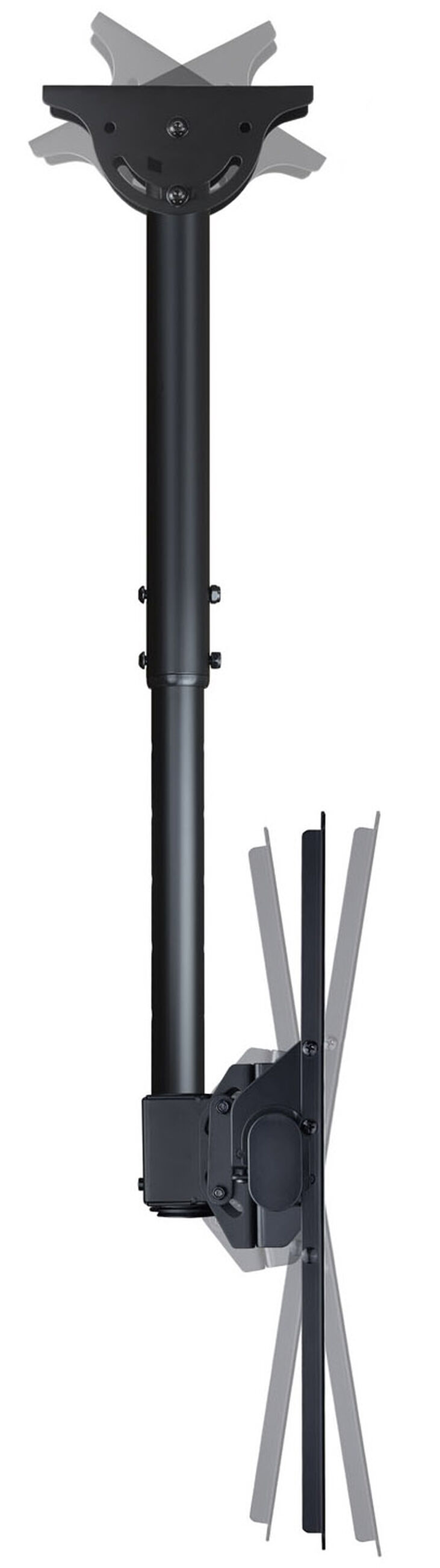 Soporte de Techo Tooq Tilt GiRatónrio e Extensível 37" a 70" Max. 50kg Negro image number 3